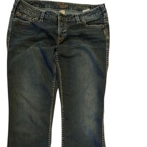 Silver‎ Jeans Co Frances Bootcut Dark Wash Denim Jeans Women's Size 18 (33x33)